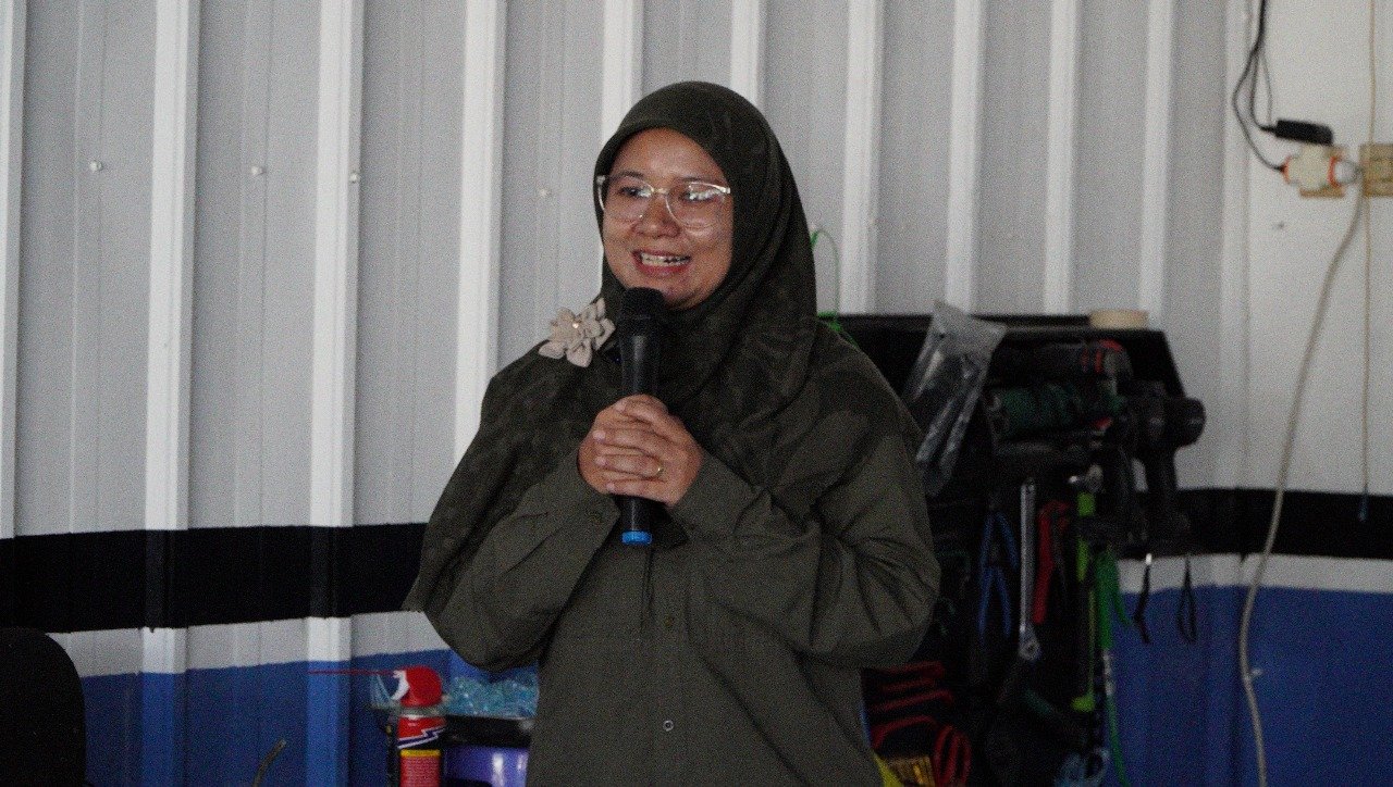 Sambutan Anna Rahmawati, Ketua Pengurus Yayasan Wirausaha Indonesia Berdaya dalam launching bengkel inkubasi promatic-program pemberdayaan ekonomi, Bekasi, 12 Juni 2025