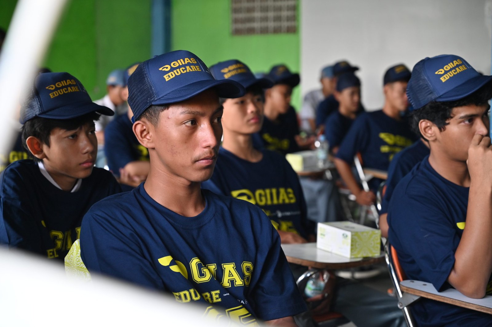 Para siswa SMK Pustek Mitra Tigaraksa dalam GIIAS Educare 2025, Tangerang, 10 Juli 2025