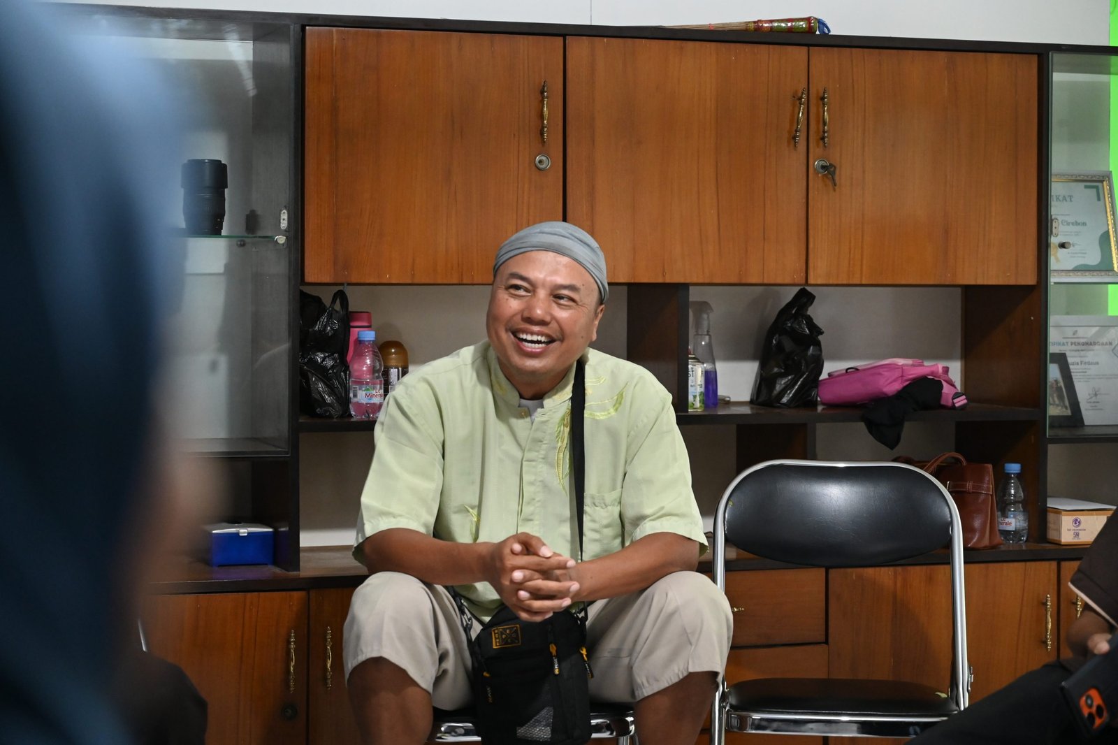 Sesi sharing alumni bersama Mohamad Jamaludin, alumni Pelatihan Menjahit Batch 1, Cirebon, 21 Agustus 2025