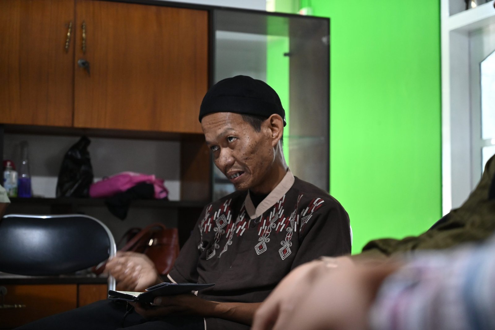 Sesi sharing alumni bersama Agung Suryana, alumni Pelatihan Menjahit Batch 1, Cirebon, 21 Agustus 2025