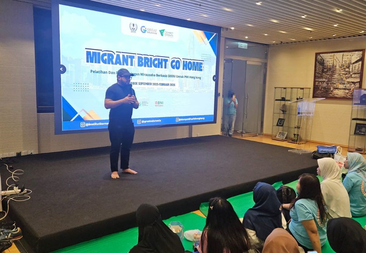Sambutan Indra Kusuma, Direktur BNI Remittance dalam pembukaan Migrant Bright GoHome , Hong Kong(21/9/2025).