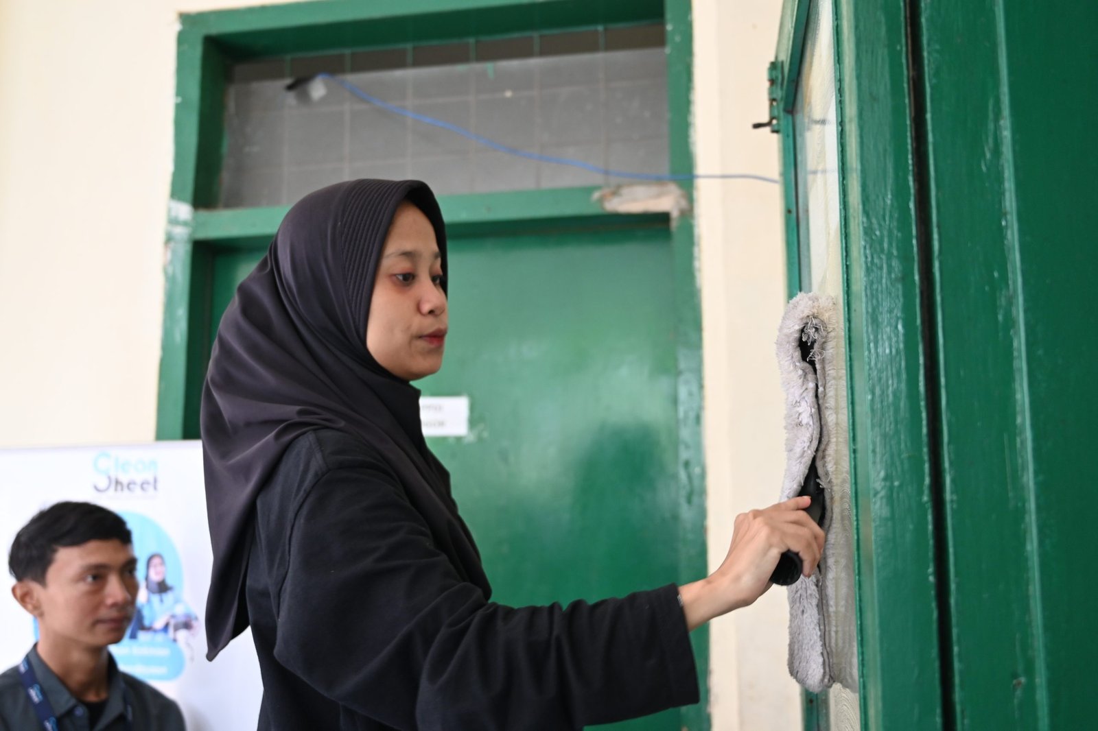 Nita, peserta disabilitas pelatihan cleaning service,Bogor (23/12/2025).