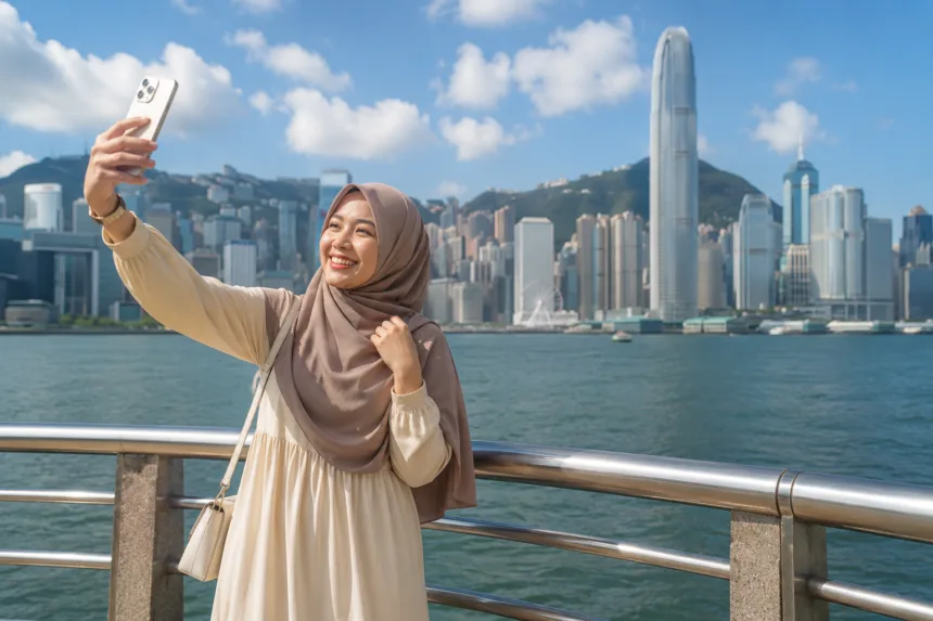 Pekerja Migran Indonesia menikmati hari libur di Hong Kong, menggambarkan perbedaan antara foto media sosial dan realitas kehidupan sebagai PMI.