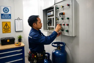 Kisah inspiratif Ahmad Satibi saat bekerja sebagai teknisi AC setelah mengikuti Program Pelatihan Servis AC Institut Kemandirian.