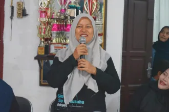 Peserta pelatihan Menjahit Institut Kemandirian di Medan